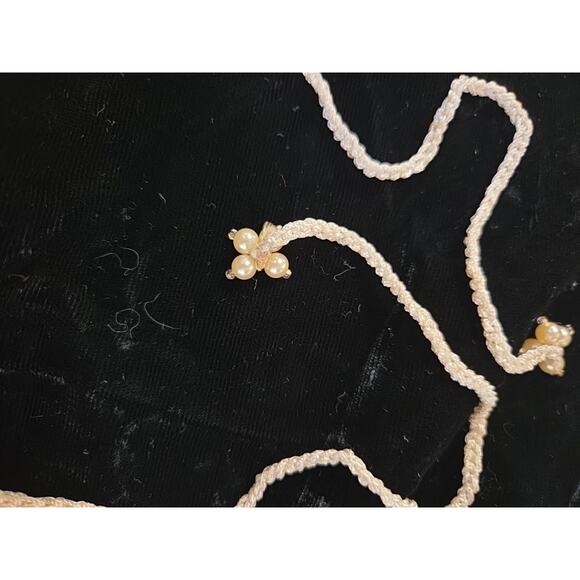 1940s Pearl Collar Necklace Adjustable RARE - Picture 7 of 10